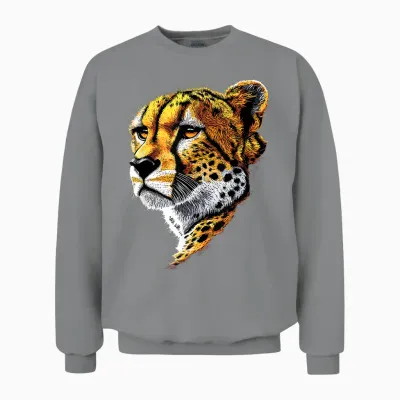 Cheetah Cheetah Feline I Love Cats Sweet Cheetah Unisex Sweatshirt - Sport Grey