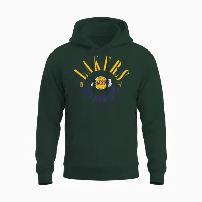 Official Nba Los Angeles Lakers T-Shirt Range Unisex Hoodie - Forest