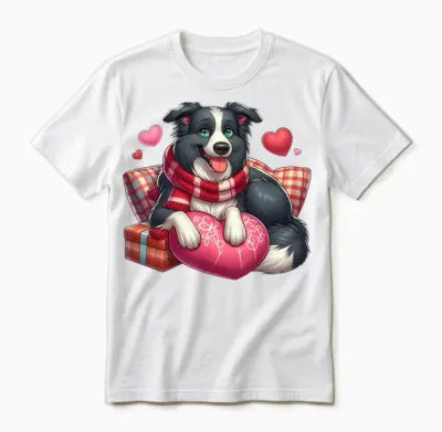 Border Collie Love Unisex T-Shirt - White