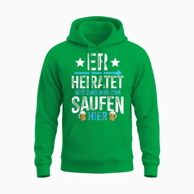 Er Heiratet Lustiges Junggesellenabschied Jga Unisex Hoodie - Irish Green