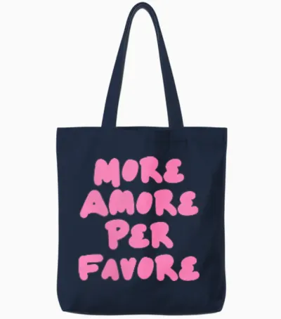 Mehr Amore Pro Favore Tote Bags - Navy