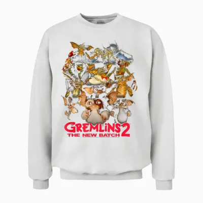 Gremlins 2 Goon Crew T-Shirt, Black Unisex Sweatshirt - White