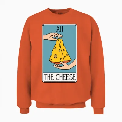 The Cheese - Tarot Card Unisex Sweatshirt - Orange