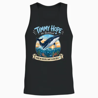 Timmy Hope Buckelwal Wal Meer Ozean Natur Design Unisex Tank Top - Black