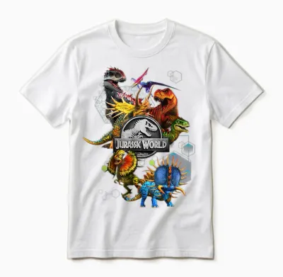 Jurassic World Genetic Dinosaur Mashup Unisex T-Shirt - White