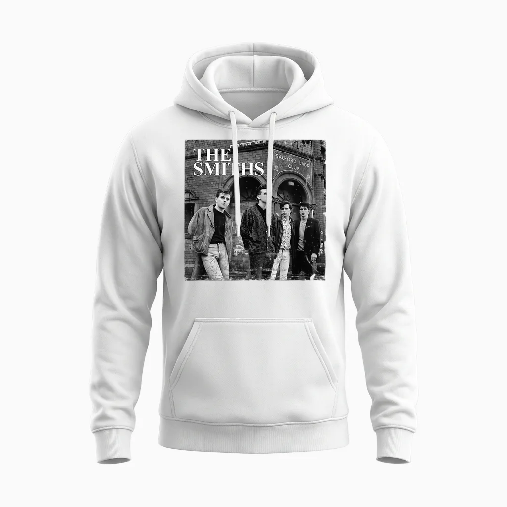 The Smiths Salford Lads Club Band Photo by Stephen Wright Unisex Hoodie in White