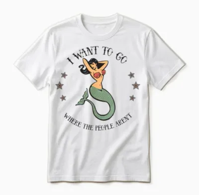 Anti-Social Mermaid Unisex T-Shirt - White