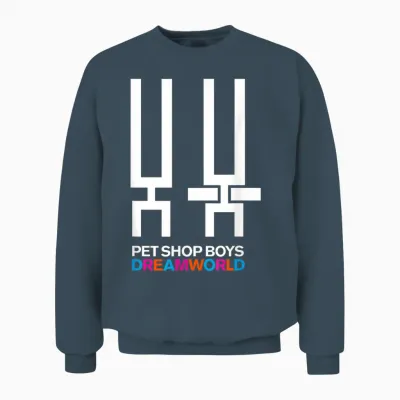 Pet Shop Boys Dreamworld Tour T-Shirt, Blue Unisex Sweatshirt - Dark Heather