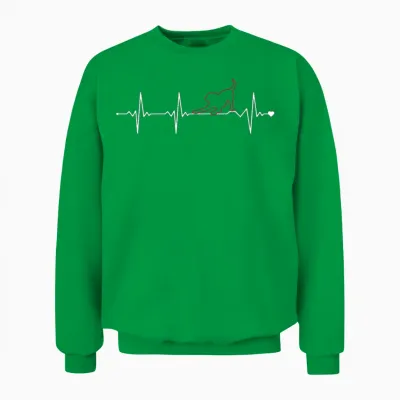 Dog Heartbeat Dog Mom Dogfather Dog Daddy Dog Unisex Sweatshirt - Irish Green