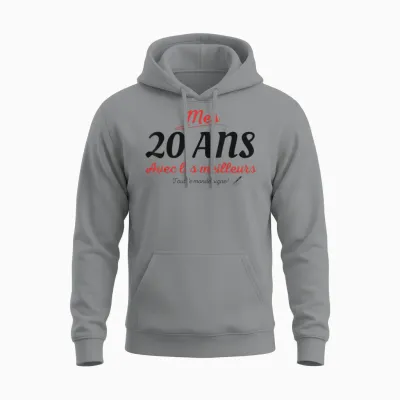 To Sign 20 Years Anniversary Gift Anniv 20 Years Signature T-Shirt, White Unisex Hoodie - Sport Grey