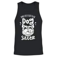 Professional Dog Sitter Dog Sitting Dogs Puppy Unisex Tank Top - Black – 2