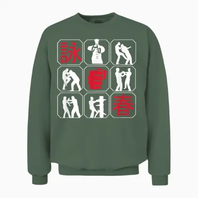 Wing Tsun Unisex Sweatshirt - Military Green