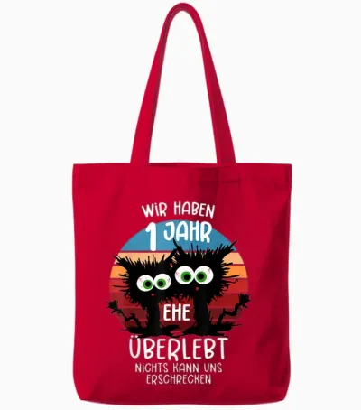 Papierne Hochzeit Ehemann Papierhochzeit 1. Hochzeitstag Tote Bags - Red