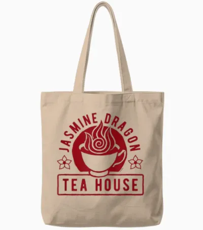 Avatar the Last Airbender - Iroh Jasmine Dragon Tea House Tote Bags - Natural