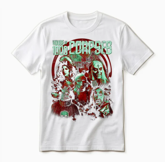 Rob Zombie House of 1000 Corpses Characters Unisex T-Shirt in White