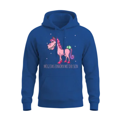 Funny Mythical Creatures, Dinosaurs, Funny Unicorn Unisex Hoodie - Royal