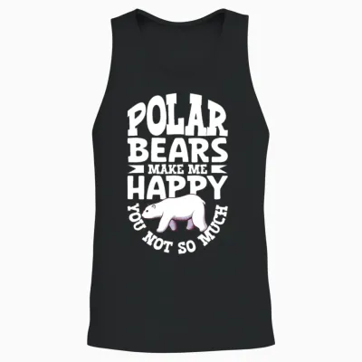 Polar Bear Global Warming Artic Seal Hunting Ursus Unisex Tank Top - Black