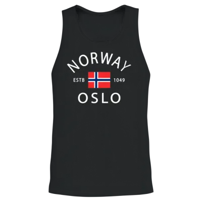 Norway History Norwegian Oslo Norway Unisex Tank Top - Black