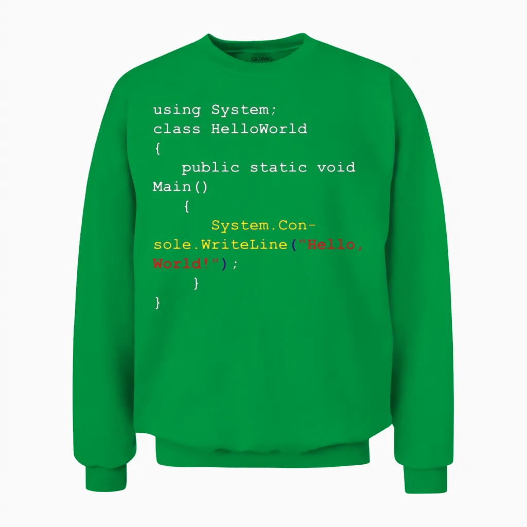 Programmer Coder Programmers & It Unisex Sweatshirt in Irish Green