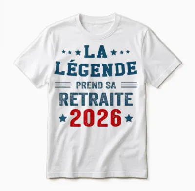 La Légende Prend Sa Retraite -Retraité 2026 Unisex T-Shirt - White