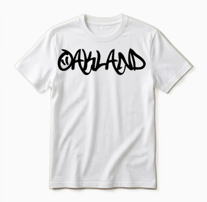 Oakland Graffiti Unisex T-Shirt in White