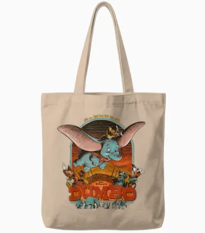 Disney 100 Anniversary Dumbo Artists Series D100 Tote Bags - Natural