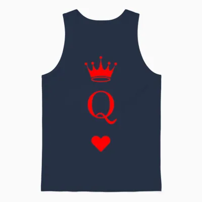 The Queen of Hearts Unisex Tank Top - Navy