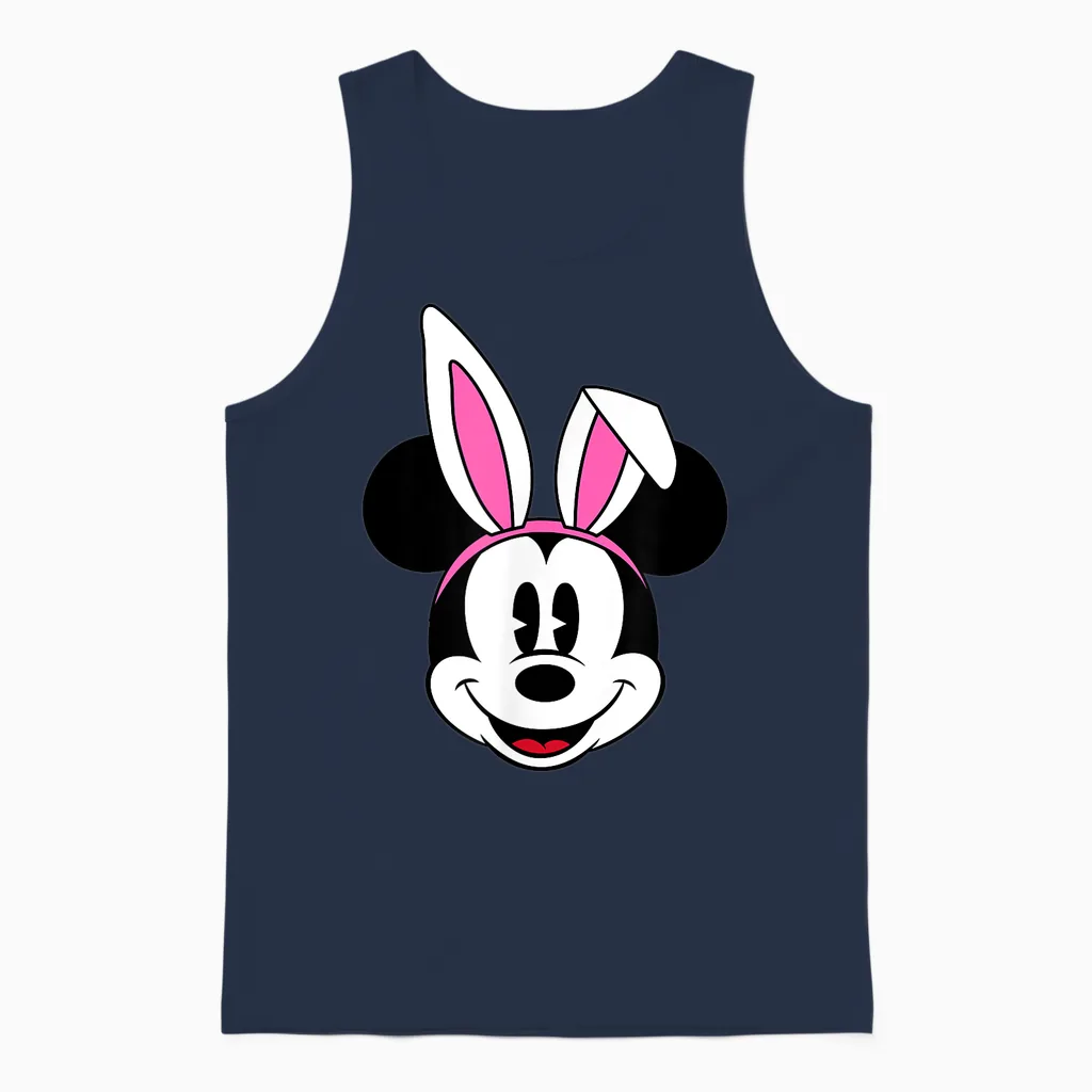 Amazon Essentials Disney Mickey Mouse Spring Easter Bunny Ears Unisex Tank Top in Navy