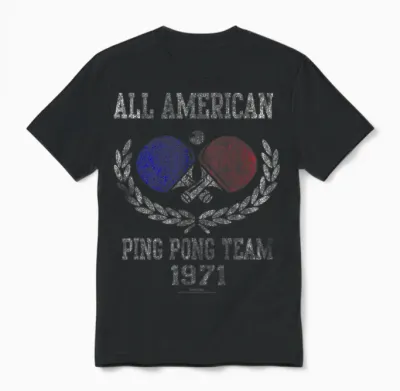 Forrest Gump Table Tennis Unisex T-Shirt - Black