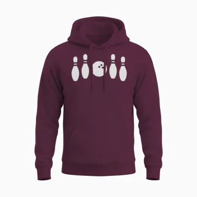 Bowling in Between Not Unisex Hoodie - Maroon