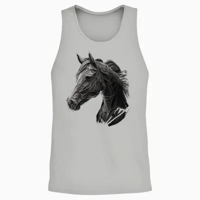 Reiten Kunst Tierdruck Pferd Motiv Pferd Unisex Tank Top - Ash