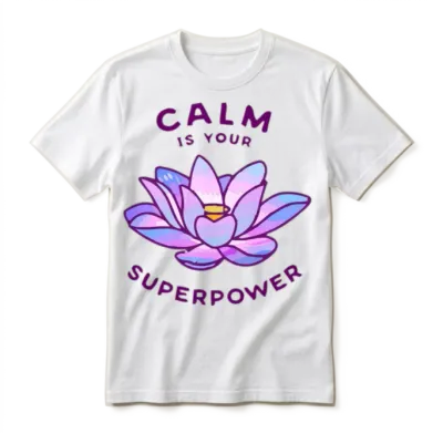 Calm Is Your Superpower Unisex T-Shirt - White