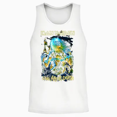 Iron Maiden Live After Death Unisex Tank Top - White