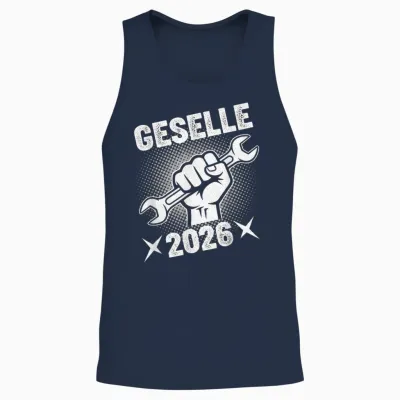 Geselle 2026 T-Shirt with German Text Unisex Tank Top - Navy