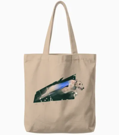 Dog Whippet Tote Bags - Natural