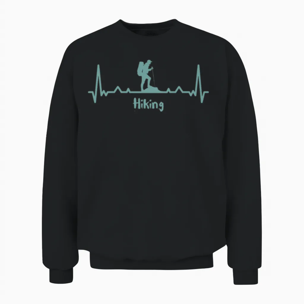 Hiking - & Outdoors Unisex Sweatshirt in Black