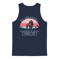 We Are Family Summer Vacation for Hiking Hiking Unisex Tank Top - Navy – 1