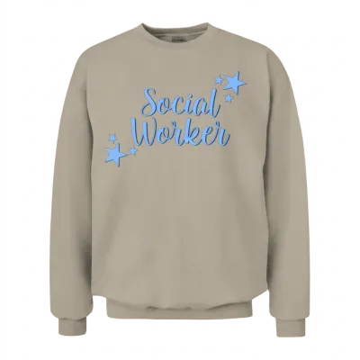 Social Worker Retro Unisex Sweatshirt - Sand