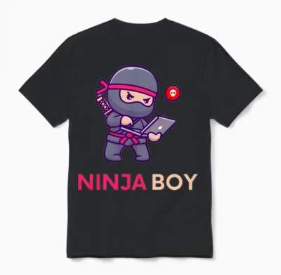 Ninja Boy Unisex T-Shirt - Black