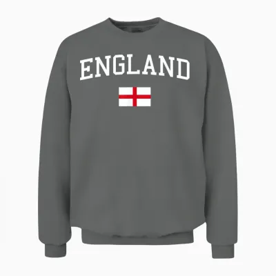 Englische Flagge Herren Damen Kinder England Unisex Sweatshirt - Graphite Heather