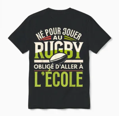 Rugby Kids Boys Rugby Player Humour Rugby T-Shirt, Black, S Unisex T-Shirt - Black
