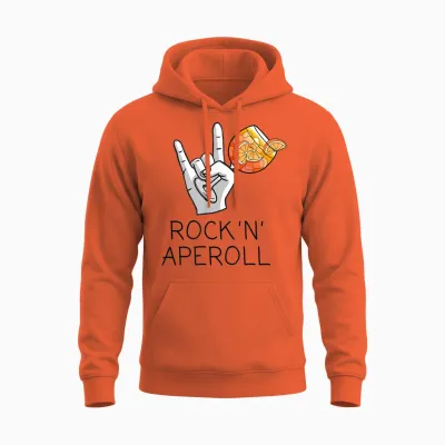 Rock 'n' Aperoll I Aperoller Aperollin Splash Club Jga Fun T-Shirt, White Unisex Hoodie - Orange