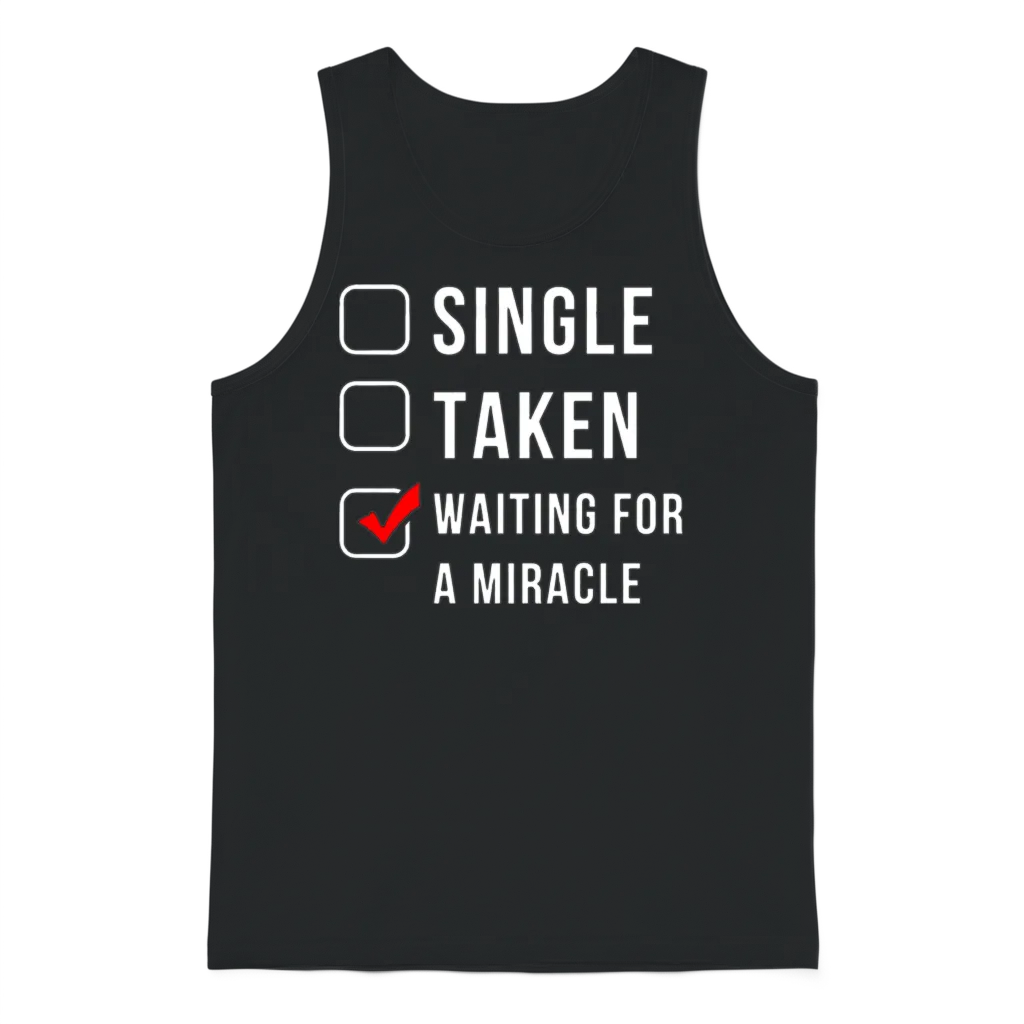 Funny Single Unisex Tank Top - Black
