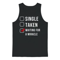 Funny Single Unisex Tank Top - Black – 1