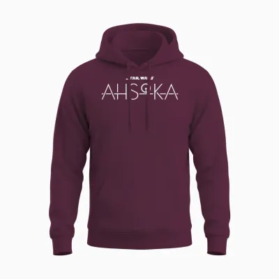 Star Wars Ahsoka Disney+ Series Logo Ahsoka Tano Disney Plus Unisex Hoodie - Maroon