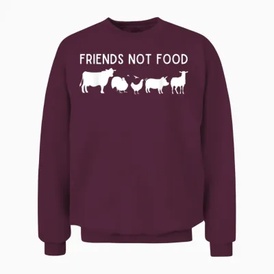 Friends Not Food Unisex Sweatshirt - Maroon
