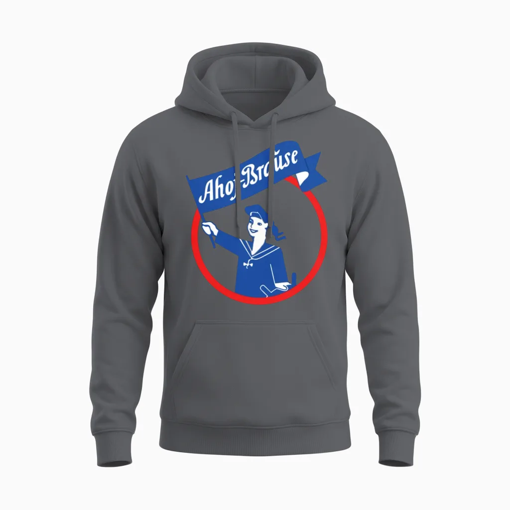 Ahoj Brause Unisex Hoodie in Charcoal