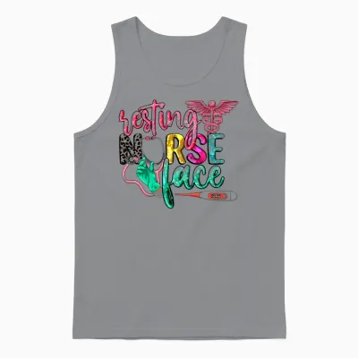 Resting Nurse Face Unisex Tank Top - Sport Grey