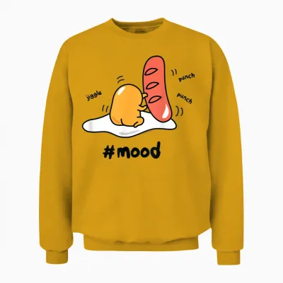 Gudetama the Lazy Egg #mood Boxing Punching Hot Dog Unisex Sweatshirt - Gold
