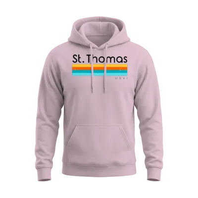 Vintage St Thomas Unisex Hoodie - Light Pink